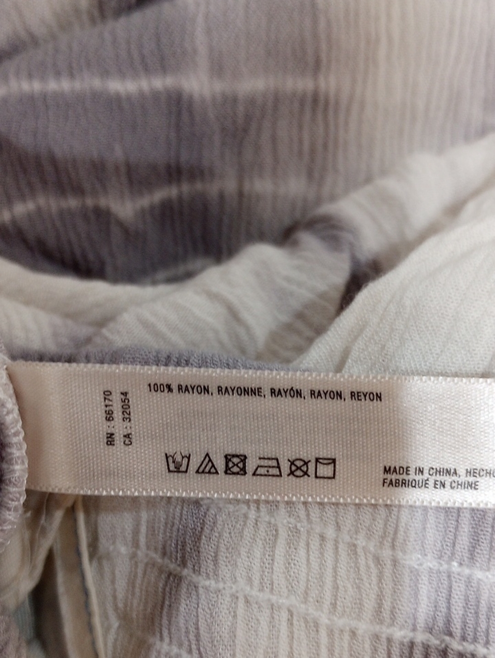 Anthropologie Mermaid Beachcomber Wide Leg Tie Dye  Gray And White Pants, Size M - Picture 13 of 16